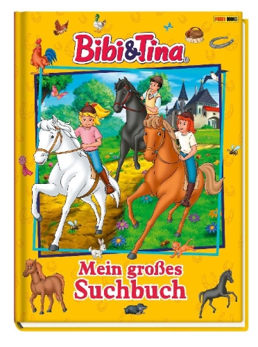Buchcover und Innenansicht für das Buch: Bibi & Tina: Mein großes Suchbuch