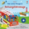 Buchcover und Innenansicht für das Buch: Mein Lichter-Klangbuch: Rettungsfahrzeuge
