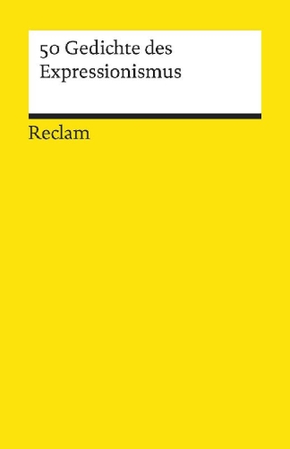 Buchcover und Innenansicht für das Buch: 50 Gedichte des Expressionismus