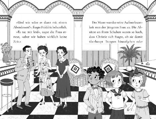 Buchcover und Innenansicht für das Buch: Detektivagentur Christie & Agatha - Entführung im Grandhotel
