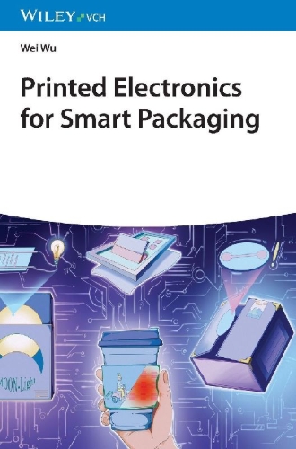 Buchcover und Innenansicht für das Buch: Printed Electronics for Smart Packaging