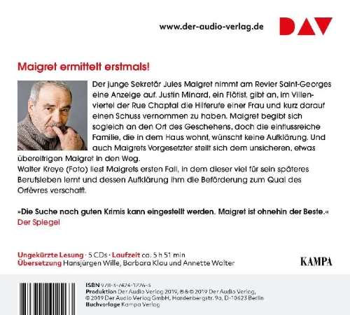 Buchcover und Innenansicht für das Buch: Maigrets erste Untersuchung