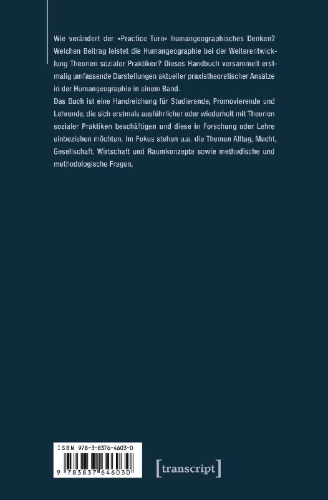Buchcover und Innenansicht für das Buch: Handbuch Praktiken und Raum