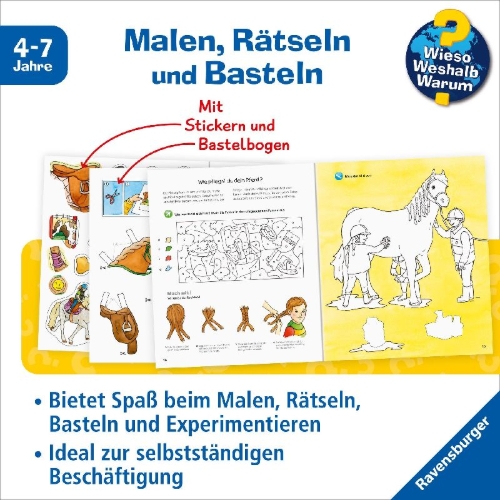 Buchcover und Innenansicht für das Buch: Wieso? Weshalb? Warum? aktiv-Heft: Pferde