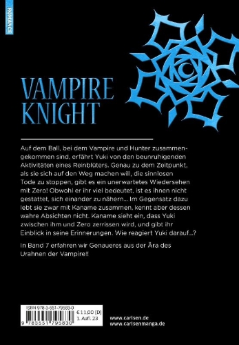 Buchcover und Innenansicht für das Buch: Vampire Knight