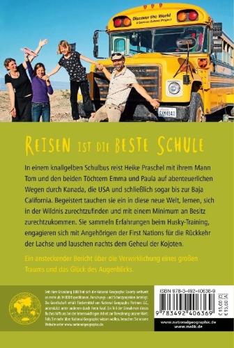Buchcover und Innenansicht für das Buch: Mit dem Schulbus in die Wildnis