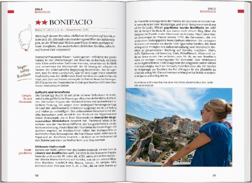 Buchcover und Innenansicht für das Buch: Baedeker Reiseführer Korsika