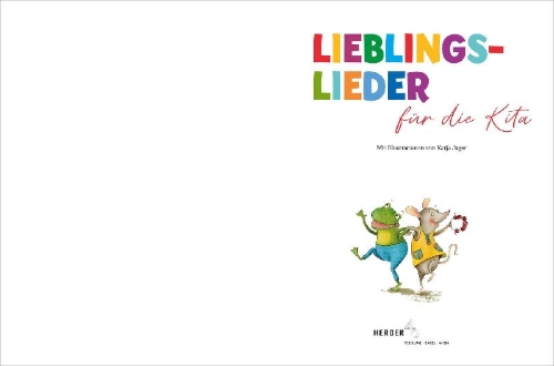 Buchcover und Innenansicht für das Buch: Lieblingslieder für die Kita