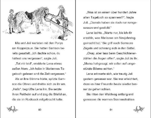 Buchcover und Innenansicht für das Buch: Ponyhof Apfelblüte - Julia und Smartie