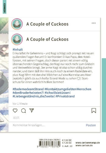 Buchcover und Innenansicht für das Buch: Cuckoo no Iinazuke