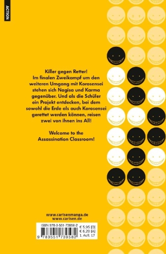 Buchcover und Innenansicht für das Buch: Ansatsu Kyoushitsu