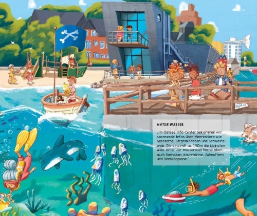 Buchcover und Innenansicht für das Buch: Das Eckernförde Wimmelbuch