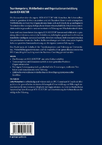 Buchcover und Innenansicht für das Buch: Teamkompetenz, Wohlbefinden und Organisationsentwicklung durch ICH-KULTUR