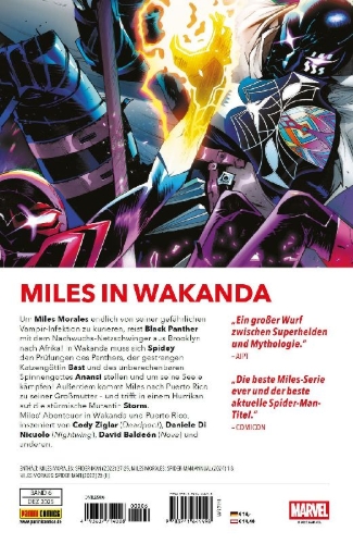 Buchcover und Innenansicht für das Buch: Miles Morales: Spider-Man (2022) #25 (II), #27-#29; Miles Morales: Spider-Man Annual (2024) #1