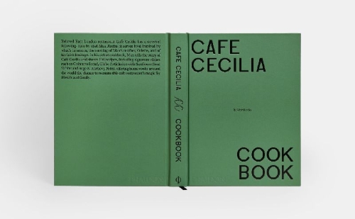 Buchcover und Innenansicht für das Buch: Cafe Cecilia Cookbook