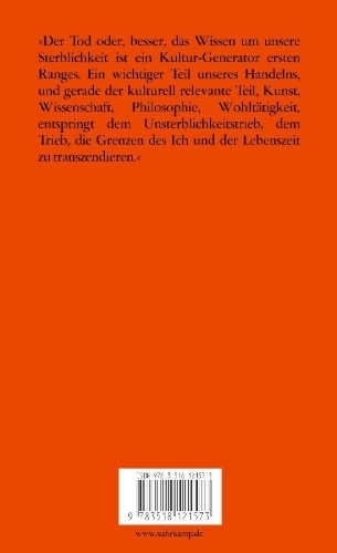 Buchcover und Innenansicht für das Buch: Der Tod als Thema der Kulturtheorie