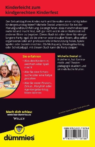 Buchcover und Innenansicht für das Buch: Kindergeburtstag feiern für Dummies