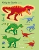 Buchcover und Innenansicht für das Buch: Mein erstes Stickerbuch: T. rex und andere RIESIGE Dinos