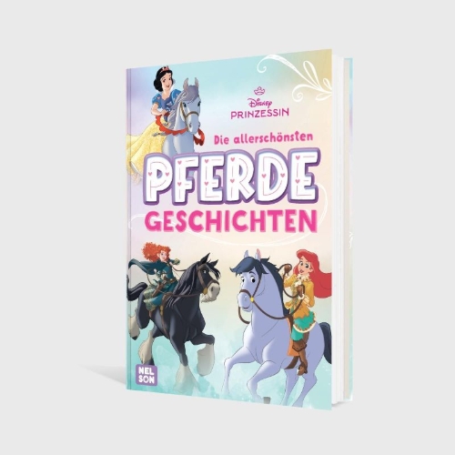 Buchcover und Innenansicht für das Buch: Disney Prinzessin: Die allerschönsten Pferdegeschichten