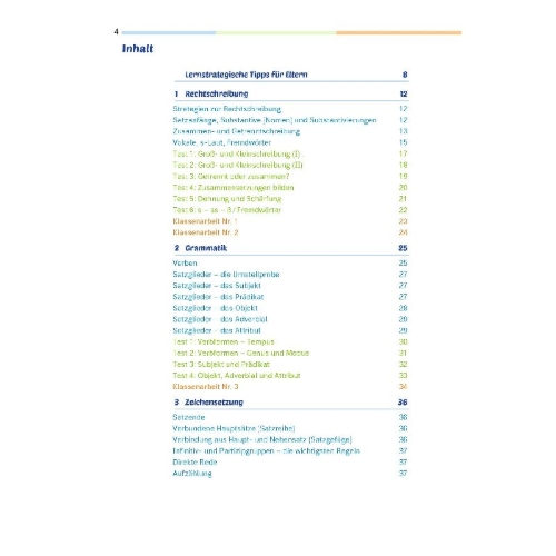 Buchcover und Innenansicht für das Buch: Fit für die Klassenarbeit - Gymnasium. Deutsch 7