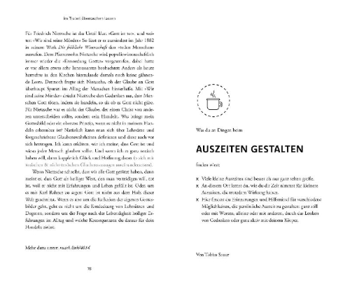 Buchcover und Innenansicht für das Buch: 40 Dinge, die du ausprobieren musst, bevor du aufhörst zu glauben