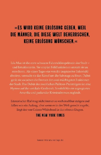 Buchcover und Innenansicht für das Buch: The Intuitionist