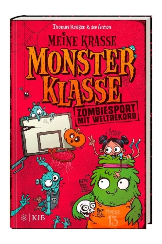 Buchcover und Innenansicht für das Buch: Meine krasse Monsterklasse - Zombiesport mit Weltrekord
