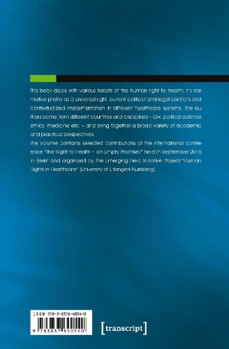 Buchcover und Innenansicht für das Buch: Healthcare as a Human Rights Issue