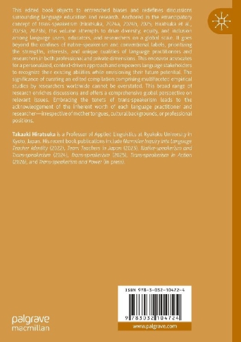 Buchcover und Innenansicht für das Buch: Trans-Speakerism and Empowerment