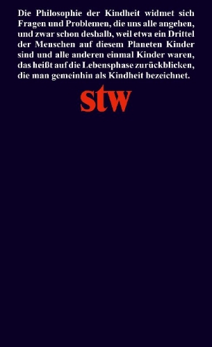 Buchcover und Innenansicht für das Buch: Philosophie der Kindheit