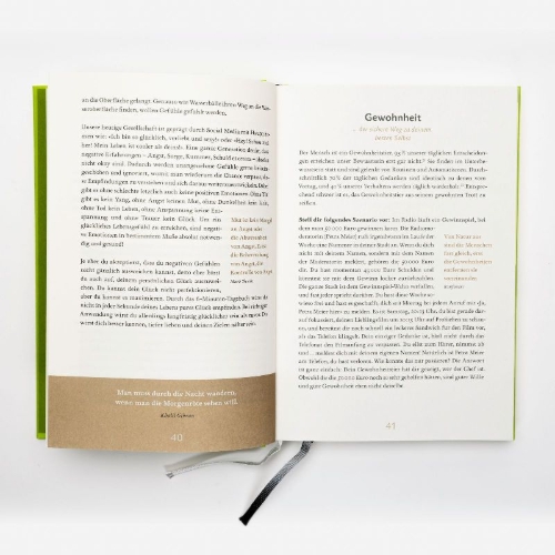 Buchcover und Innenansicht für das Buch: Das 6-Minuten-Tagebuch (limone)