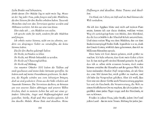 Buchcover und Innenansicht für das Buch: I Am Malala: How One Girl Stood Up for Education and Changed the World