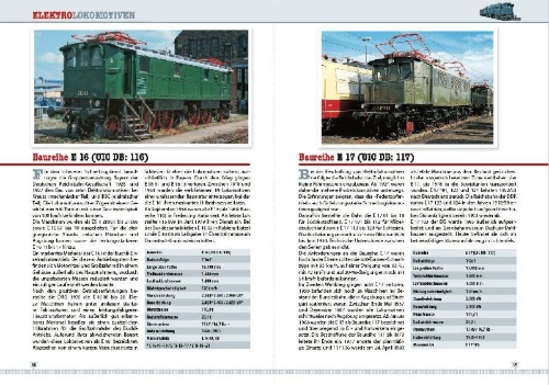 Buchcover und Innenansicht für das Buch: Historische Loks und Triebwagen der Deutschen Bahn AG