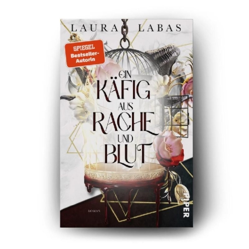 Buchcover und Innenansicht für das Buch: Ein Käfig aus Rache und Blut