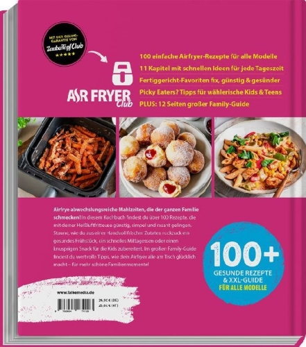 Buchcover und Innenansicht für das Buch: AIR FRYER 100 x Familie