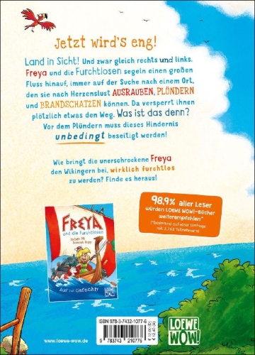 Buchcover und Innenansicht für das Buch: Freya und die Furchtlosen (Band 2) - Plündern will gelernt sein!