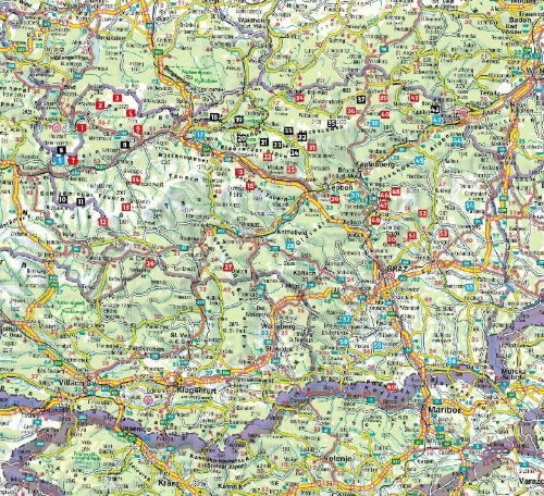 Buchcover und Innenansicht für das Buch: ROTHER Wanderbuch Wandern mit Öffis - Steiermark. 60 Touren mit Bahn & Bus