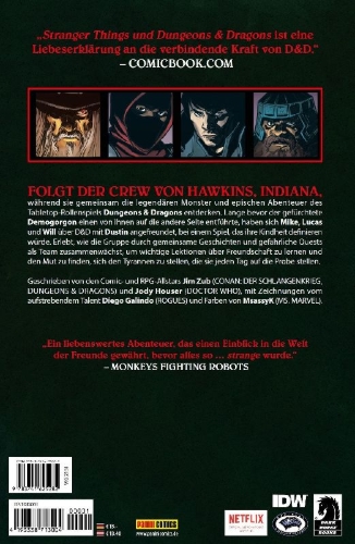 Buchcover und Innenansicht für das Buch: Stranger Things and Dungeons & Dragons #1-#4