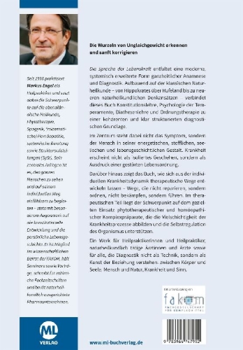 Buchcover und Innenansicht für das Buch: Die Sprache der Lebenskraft