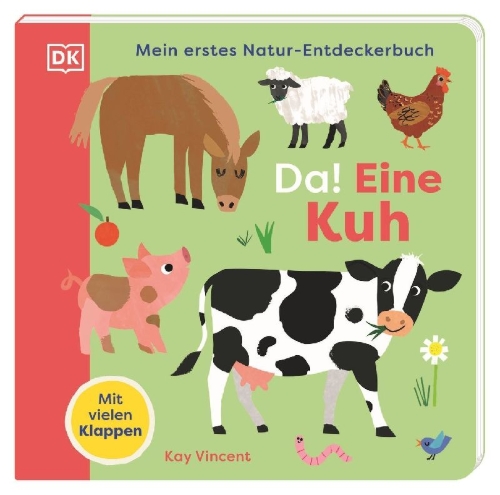 Buchcover und Innenansicht für das Buch: Mein erstes Natur-Entdeckerbuch. Da! Eine Kuh
