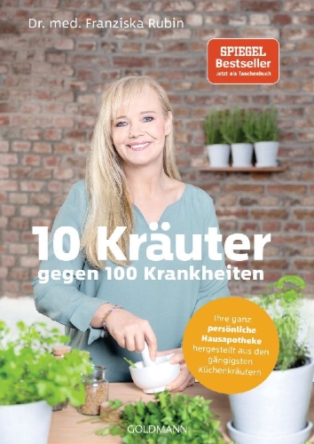 Buchcover und Innenansicht für das Buch: 10 Kräuter gegen 100 Krankheiten