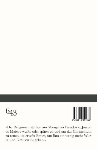 Buchcover und Innenansicht für das Buch: Essai sur la pensée réactionnaire. A propos de Joseph de Maistre Valéry face à ses idoles