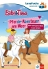 Buchcover und Innenansicht für das Buch: Lesefuchs Bibi & Tina: Pferde-Abenteuer am Meer Lesestufe 2