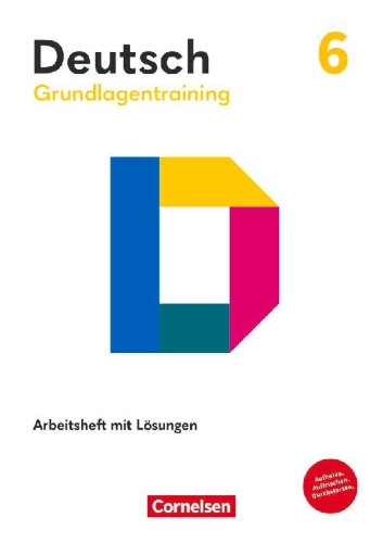 Buchcover und Innenansicht für das Buch: Grundlagentraining Deutsch Sekundarstufe I. 6. Schuljahr - Förderheft