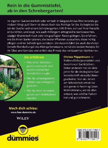 Buchcover und Innenansicht für das Buch: Unser Schrebergarten für Dummies