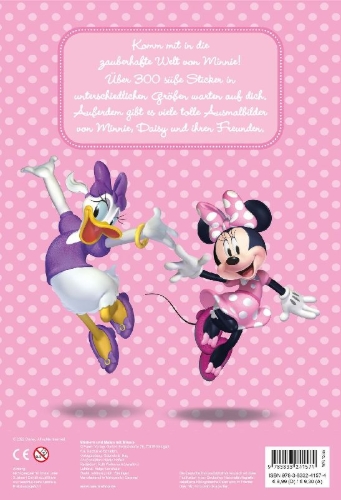 Buchcover und Innenansicht für das Buch: Disney Minnie: Stickern und Malen mit Minnie