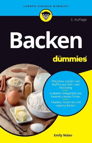 Buchcover und Innenansicht für das Buch: Backen für Dummies