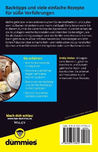 Buchcover und Innenansicht für das Buch: Backen für Dummies