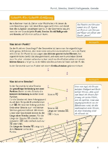 Buchcover und Innenansicht für das Buch: Ich kann Mathe - Geometrie 5./6. Klasse