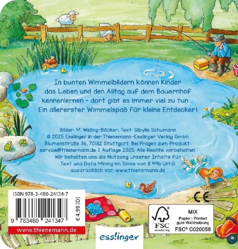 Buchcover und Innenansicht für das Buch: Mein allererstes Wimmelbuch: Auf dem Bauernhof - Mini